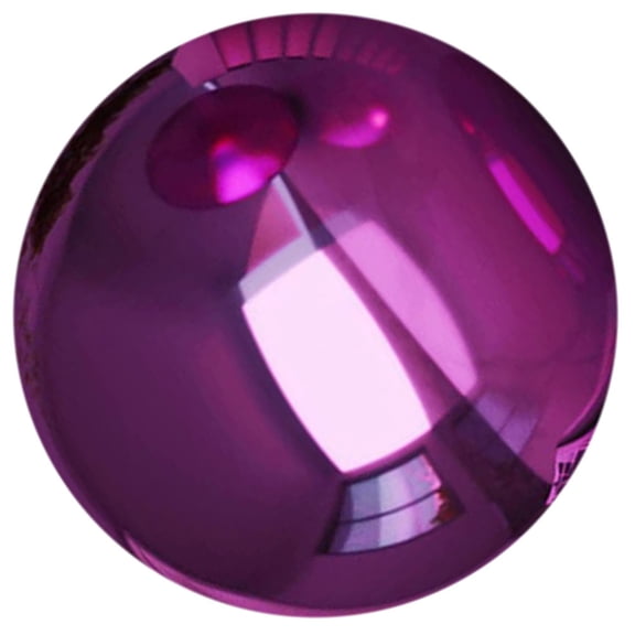 OUNONA Durable Stainless Steel Gazing Ball Purple Reflection Ball 1Set