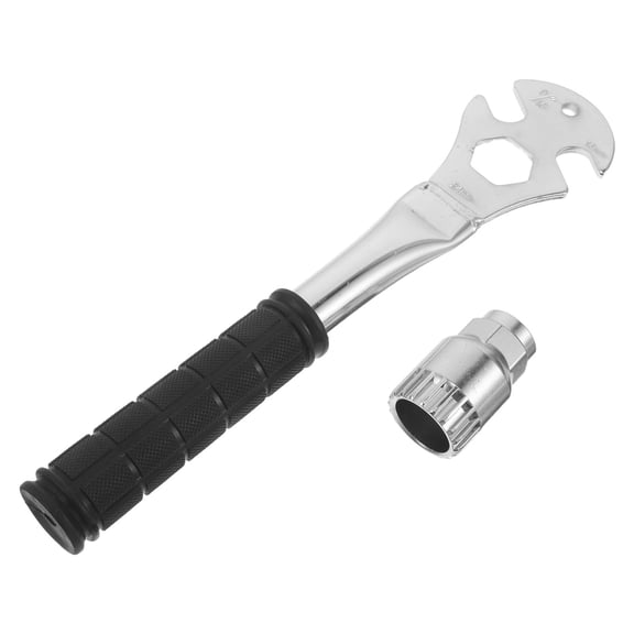 OUNONA 1Set Durable Steel Bike Pedal Removal Tool with Crank Maintenance Function Plated Silver Finish