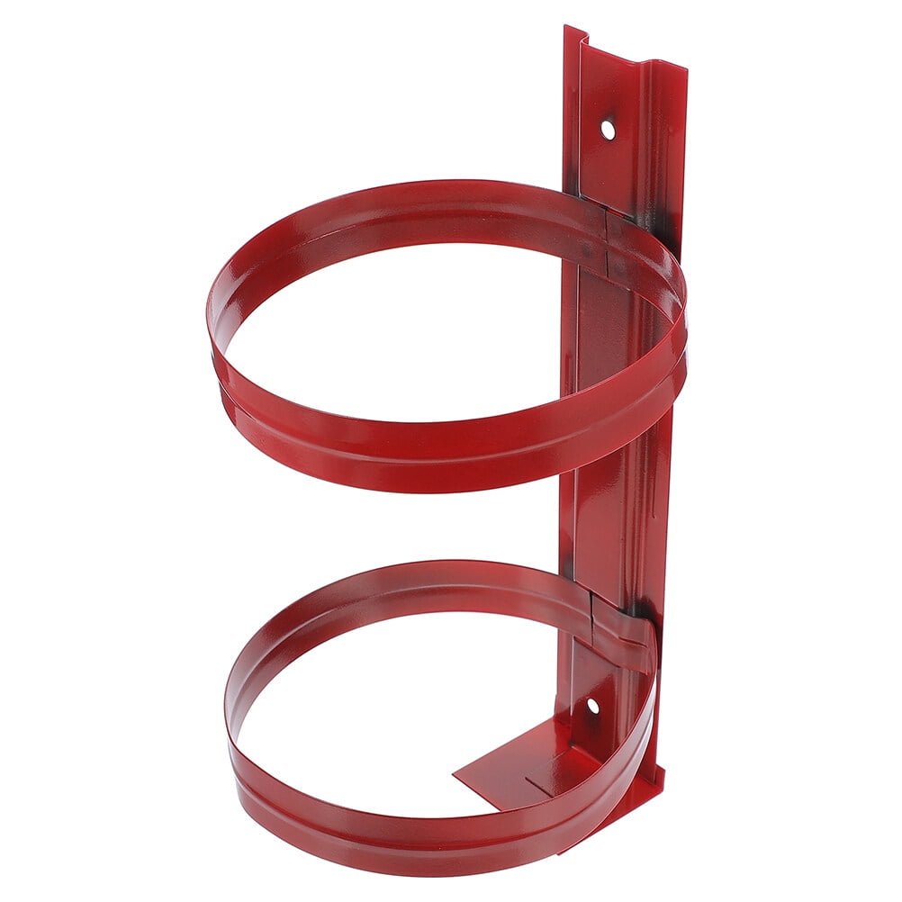OUNONA 1Pc Wall Fire Extinguisher Rack Iron Red Practical for Home ...