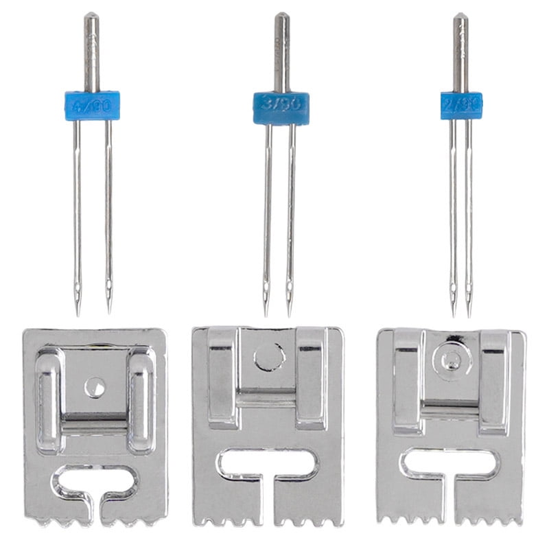 OUNONA 1Set Universal Sewing Machine Presser Foot with Double Needle for Smooth Fabric Control and Durable Stitching