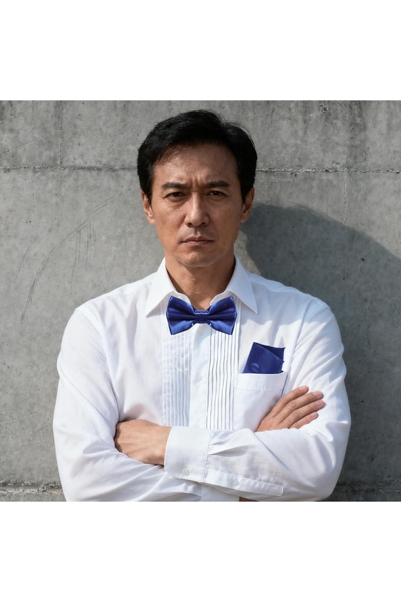 1Set Formal Navy Cummerbund and Pocket for Men Wedding and Business Events