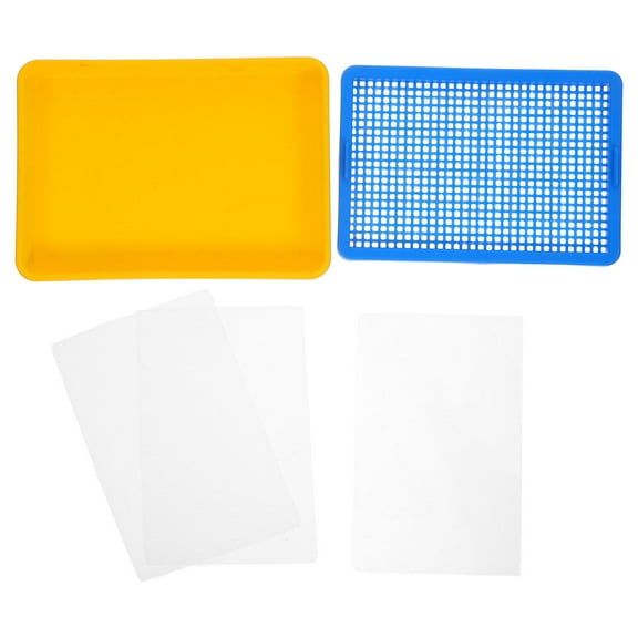 OUNONA Paper Making Kit 1 Set with Plastic Screen and Assorted Colors for Home Papermaking Crafts