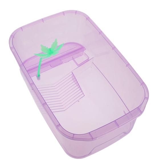 OUNONA 1Set Plastic Turtle Feeding Box with Platform Safe and Spacious Habitat