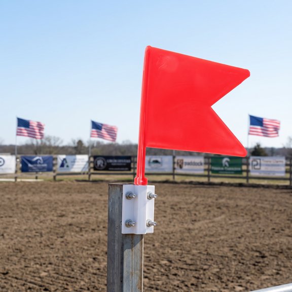 OUNONA 1Set Portable Red Equestrian Direction Flag for Horse Jumping and Riding Competitions