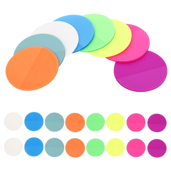 OUNONA 1Set Round Note Stickers Self Adhesive Pet Memo Pads for Office and Home Use