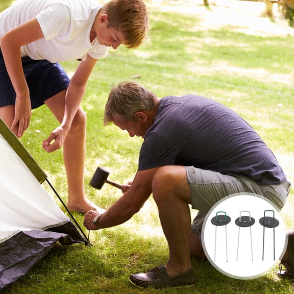 OUNONA 1Set Professional U-Shaped Ground Nails for Secure Lawn Fixing in Garden and Outdoor Use