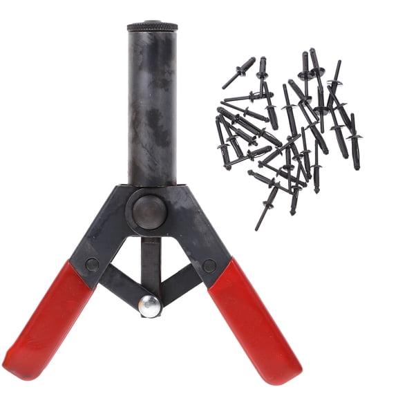 OUNONA 1Set Riveter Machine Black with Self Adjusting Jaws for One Handed Riveting and Poly Rivets