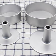OUNONA 3-Piece Aluminum Live Bottom Cake Mold Set - Separable Design for Easy Baking and Convenient Cake Release