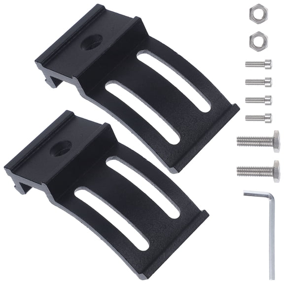 Tineasur Black Lightweight Aluminum LED Light Bar Bracket for Light Use 1Set