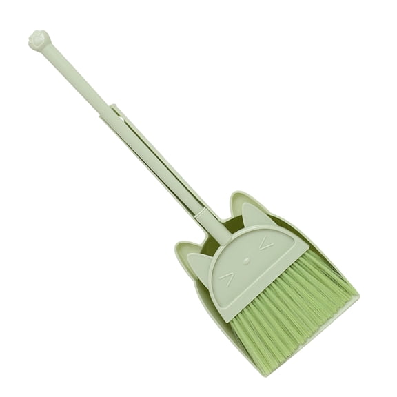 OUNONA Lightweight Green Broom and Dustpan Set for Easy and Efficient Household Cleaning, and Convenient