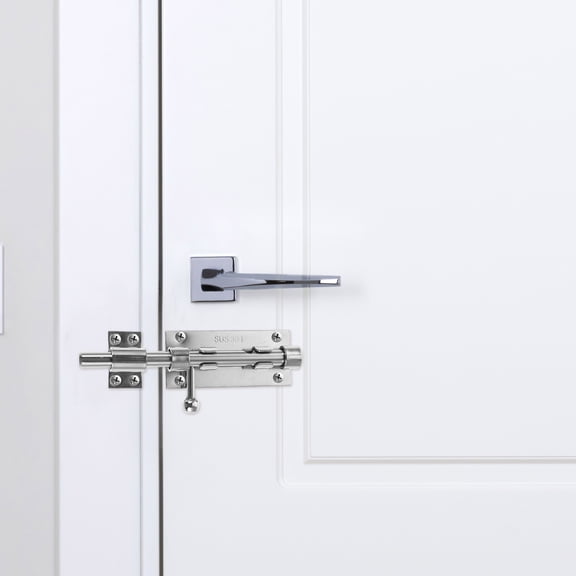 OUNONA 1Set Stainless Steel Slide Bolt Lock for Shed and Gate with Padlock Hole Heavy Duty Design