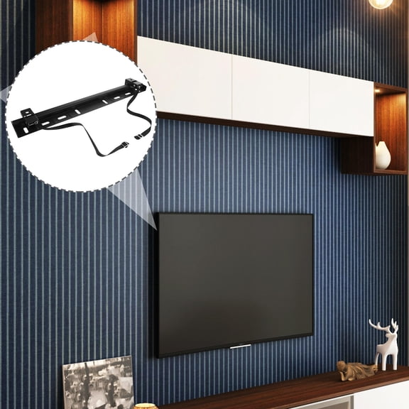 OUNONA 1Set Studless TV Wall Mount Black for 32 to 65 Inch Tvs Easy Install No Wall Damage