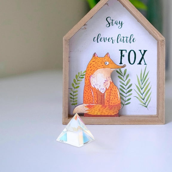 OUNONA 1Set Sun Prism Glass Pyramid Prism Light Refraction Unique Decorative Home Ornament