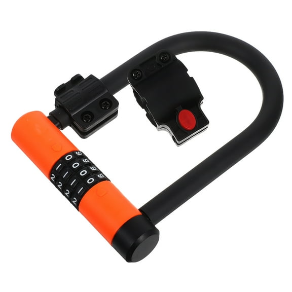 OUNONA 1Set U Shaped Bike Lock Black Keyless Combination Password Lock for Electric Bike and Scooter Security