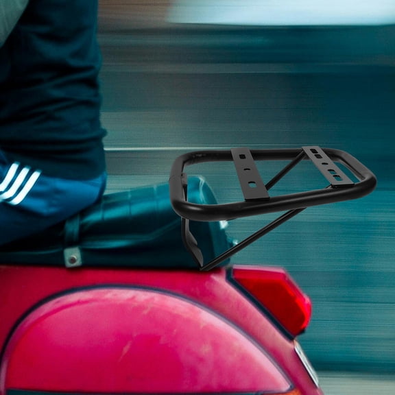 OUNONA 1Set Versatile Black Metal Rear Rack for Electric Bikes with Multifunctional Cargo Storage