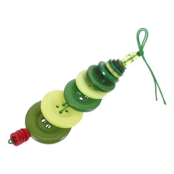 OUNONA Easy Assemble Button Tree Decoration Kit Green Plastic Festive Craft for Beginners