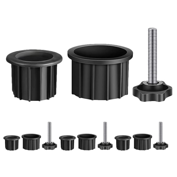 OUNONA 1Set Black Plastic Umbrella Hole Cover for Patio Stand Replacement with Fixing Screws