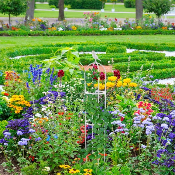 OUNONA 1Set White Plant Vine Shelf with Pole Design Easy Install Gardening Climbing Support