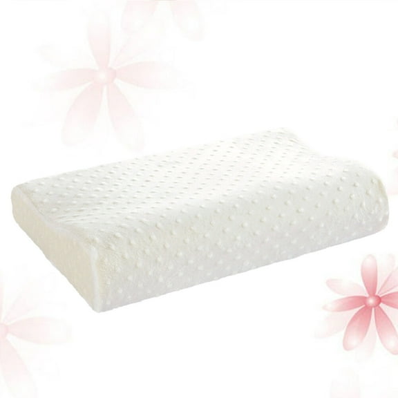 OUNONA 1pc 30x50cm Memory Pillow Neck Back Support Cushion Latex Sleep Pillow Pillow with Waterproof Bag (White)