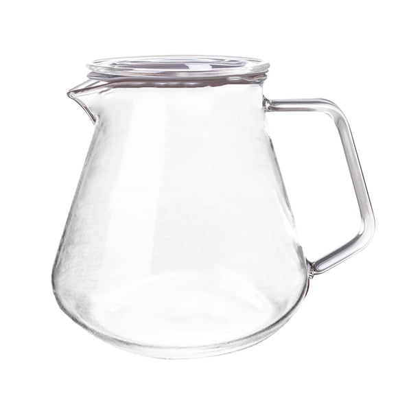 CATIEBYE 1Pc Transparent Glass Coffee Pot Heat Resistant Kettle with Pouring Nozzle