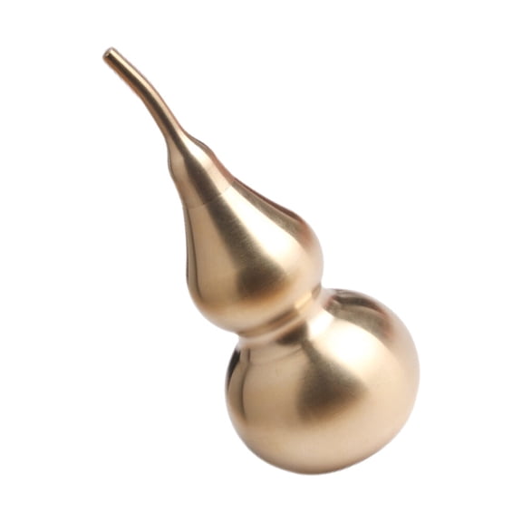 OUNONA Vintage Copper Gourd Figurine, 1 Piece Golden Desktop Decor Ornament for Home and Office Indoor Decoration