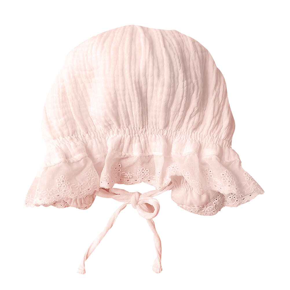 OUNONA 1pc Little Girl Sun Hat Classic Elegant Lace Windproof Rope Baby