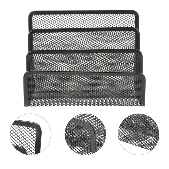 Homoyoyo Modern 4-Slot Document Organizer Rack for Home Office Desk, File Holder, Paper Storage, and Space-Saving