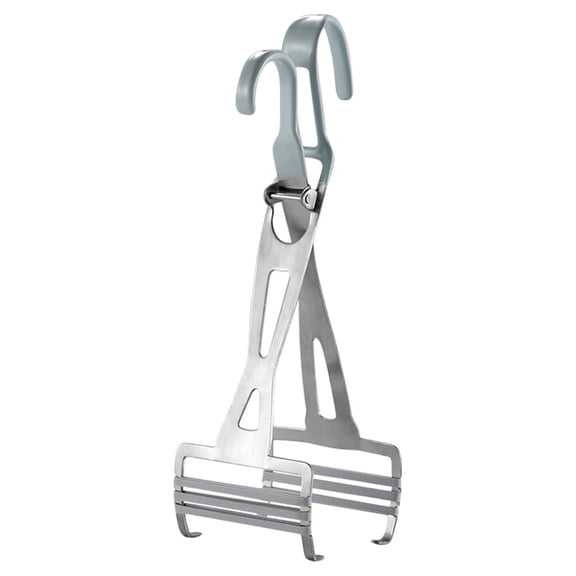 OUNONA Grey Stainless Steel Hot Bowl Clip for Insulation and Easy Handling Kitchen Accessory