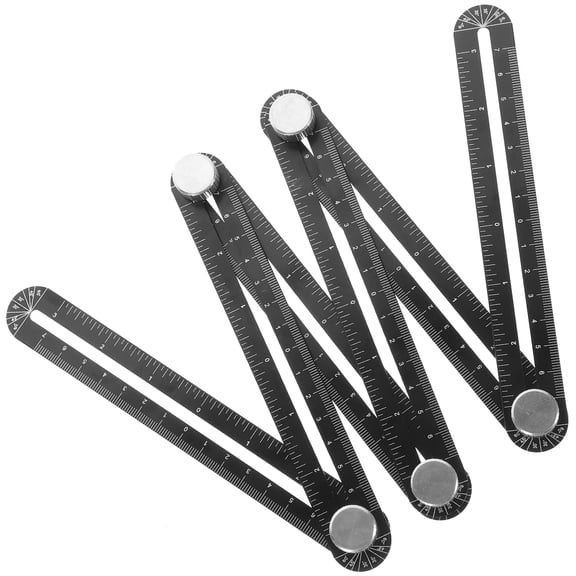 OUNONA 1pc Six-fold Locator Wood Working Puncher Ruler Universal Tile Punch Tool