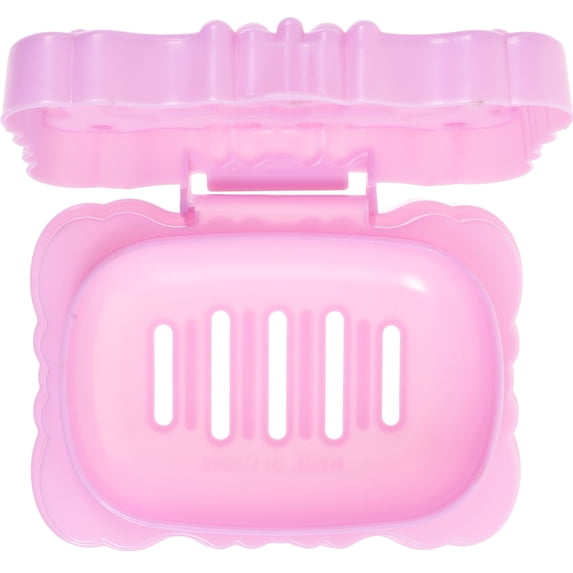 OUNONA 1pc Soap Box Dish Holder Dispenser with Cover Double Layer Draining for Bathroom