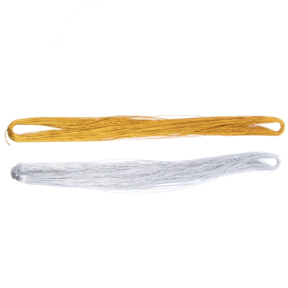 OUNONA 2 Bundles Gold Thread and Silver Tag