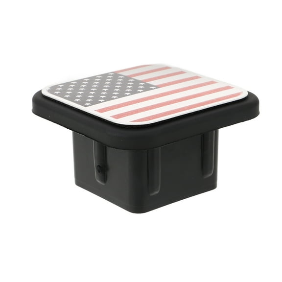 OUNONA 2 Inch Tow Hitch Cover with US Flag Design, Trailer Plug Replacement, Receiver Cover for RV, Camper, and Trailer