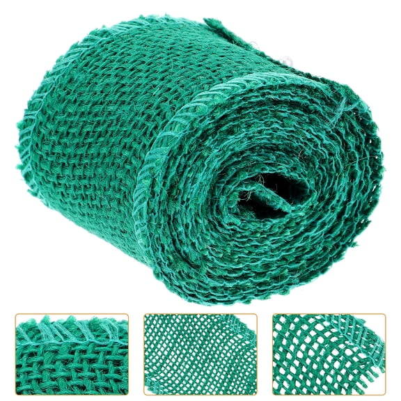 OUNONA 2 M DIY Christmas Decorated Burlap Rolls Jute Ribbon Rustic