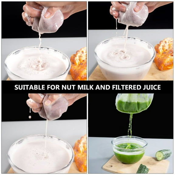 LRXIYODE Nut Bag Strainer Cotton for Kitchen Use 2Pcs