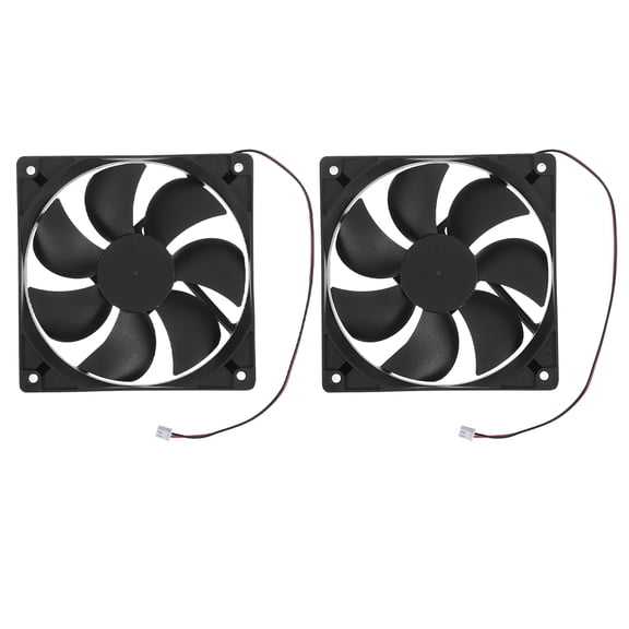 OUNONA 2-Pack 120mm Dual Bearing DC Brushless Computer Case Cooling Fans, Silent High Airflow for PC and Server