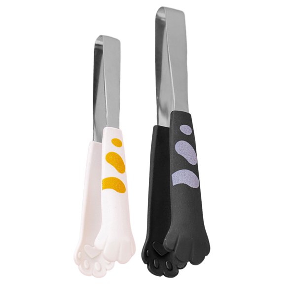 OUNONA 2-Pack Cat Paw BBQ Tongs Multi-Functional Barbecue Clips Convenient Cooking Tool for Outdoor Use