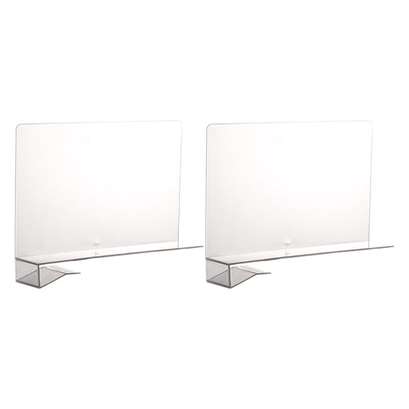 OUNONA 2-Pack Plastic Closet Shelf Dividers for Home Storage and Organization, Space-Saving Wardrobe Organizer