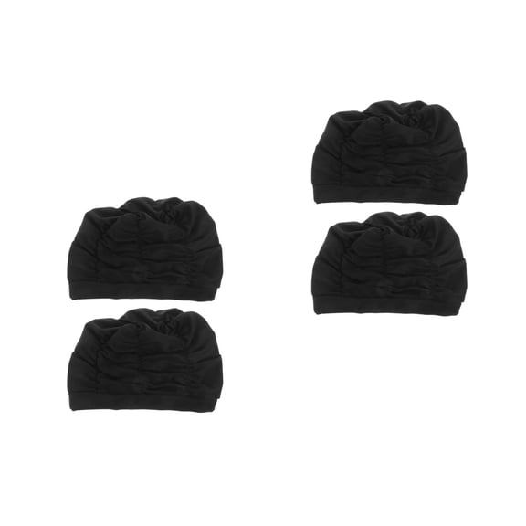 OUNONA 2 Pack Hair Cap for Swimming Women Large Braids Caps Swimmer Cute Woman Black