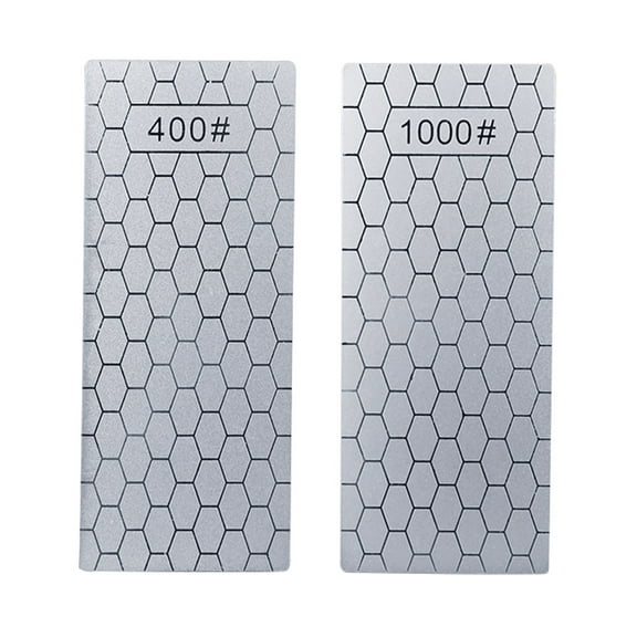 OUNONA 2-Pack Manual Kitchen Cutter Sharpening Stone Single-Sided Honing Sharpener Tool