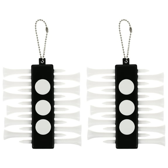 OUNONA 2-Pack Golf Tee Dispenser Holder Plastic Easy-to-Use Design for Outdoor Golfers and Golf Accessories