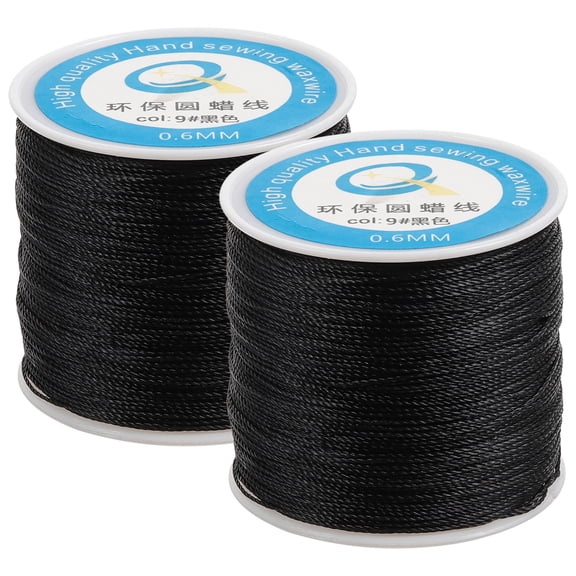 OUNONA 2-Pack Waxed Sewing Threads for Hand Stitching, Crafting, Leatherwork, and Sewing Accessories