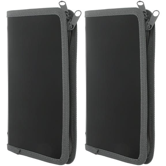 OUNONA 2Pcs Accordion File Folder Organizer Plastic Grey for Storage Holder