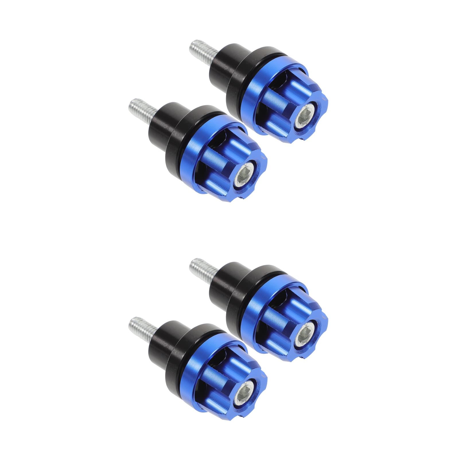 OUNONA 2 Pairs Aluminum Universal Motorcycle License Plate Frame Fastener Anti Car Bolts Blue