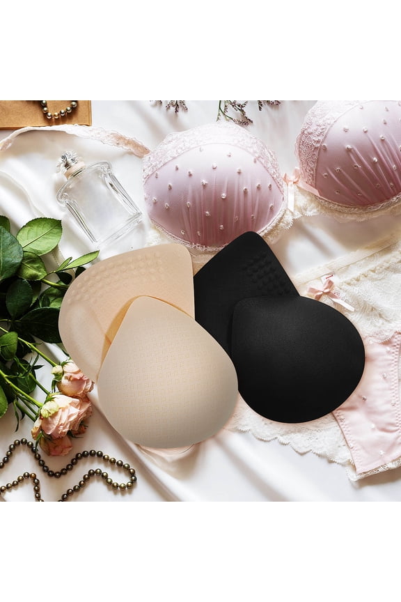 2 Pairs Bra Pads Inserts For Women Removable Push Up Bra Pads Bra Cup Inserts Comfortable Bra Padding Inserts For Sports Bras