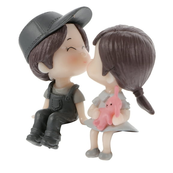 OUNONA 2 Pairs Couple Doll Figurines Lovers Ornaments Couple Statues Desktop Adornments