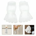 thumbnail image 1 of OQRKI 2 Pairs Toe Socks Running Five Finger Socks Low Cut Cotton Ankle Toe Socks for Men Women Bunion White, 1 of 7