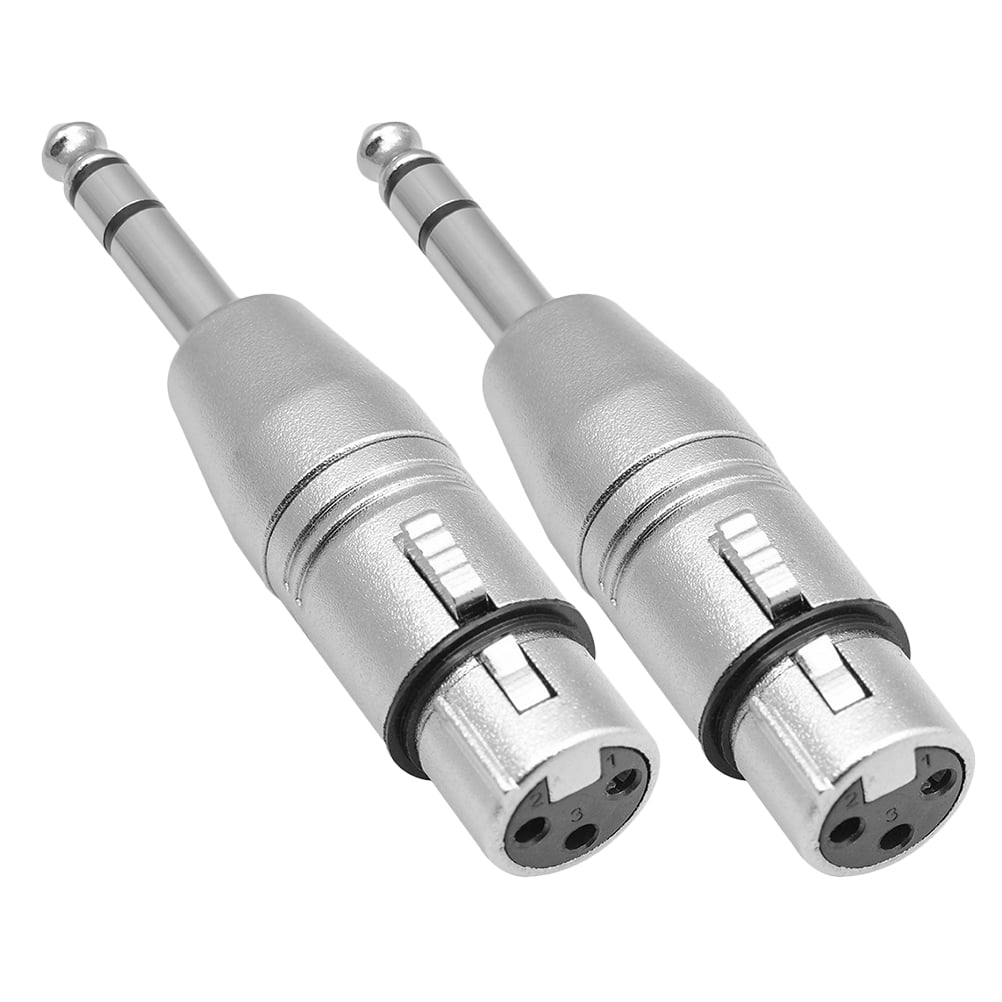 OUNONA 2 Pcs Audio Adapter Connector Plug Stereo Mixer Male Silver ...