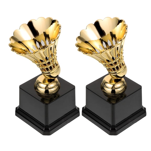OUNONA Badminton Trophy for Awarding in Made of Plastic for Kids Competitions 2pcs