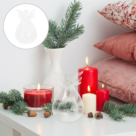 OUNONA  2 Pcs Candle Holder Wishing Angel Candlestick Matches Candle-holder
