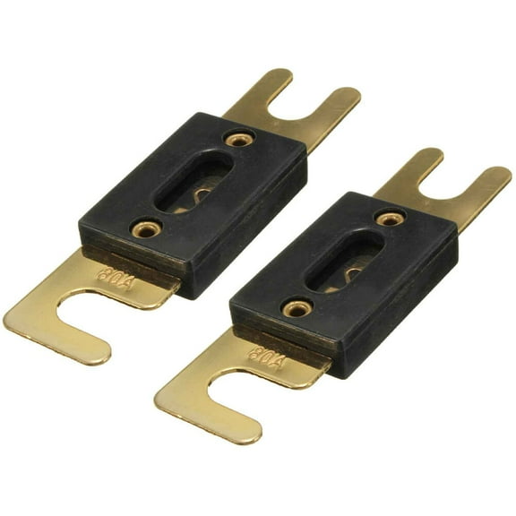OUNONA 2 Pcs Car Audio Video System Parts Automotive High Current Fuse Golden